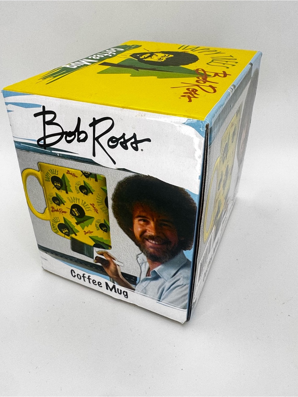 Bob Ross Yellow 'Happy Trees' Coffee Mug - Picture 2 of 5